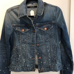J brand paint splatter denim jacket NWOT